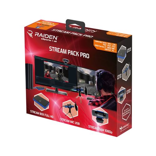 Pack d'accessoire Raiden Stream pack por pour console PS5 / Xbox Serie X/S  / PS4 / Xbox One / Nintendo sWitch et PC - Pack pour rs avec boitier  de capture vidéo