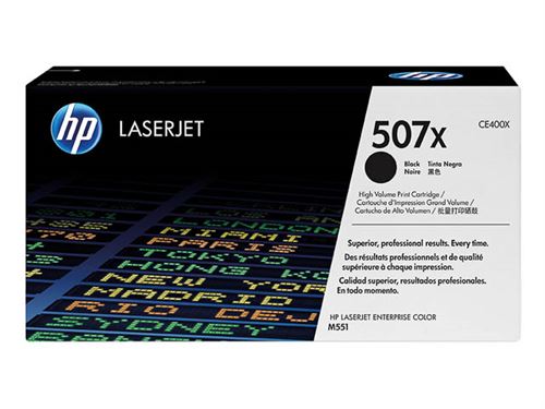 HP 507X toner LaserJet noir grande capacit&eacute; authentique CE400X