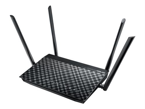 ASUS DSL-AC55U - Routeur sans fil - modem ADSL - commutateur 4 ports - 1GbE - ports WAN : 2 - Wi-Fi 5 - Bi-bande