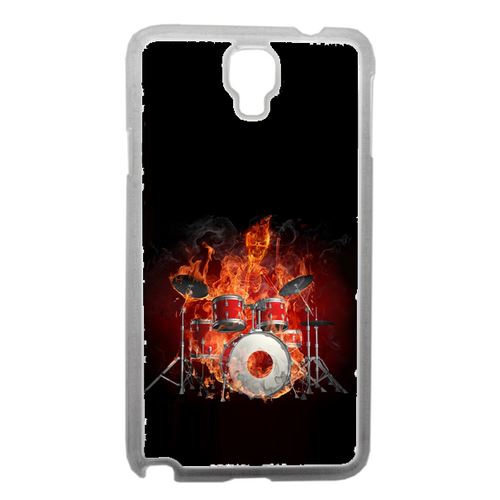 Coque Squellette Joue A La Batterie Flamme Compatible Samsung Note 3 Neo Transparent