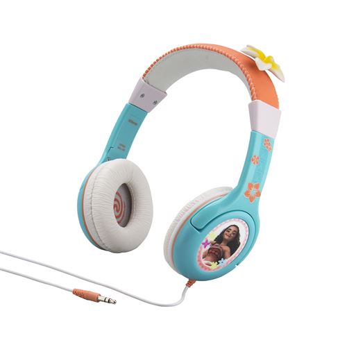 Casque Vaiana Kidsafe premium limité à 85dB et prise jack 3,5mm