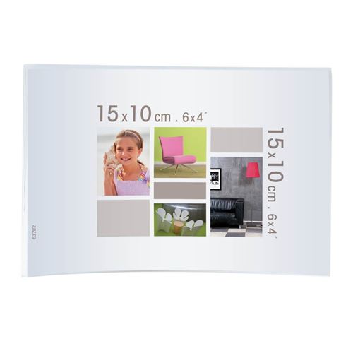 Cadre photo courbe Jim 10x15 cm, Plexiglas - marque française