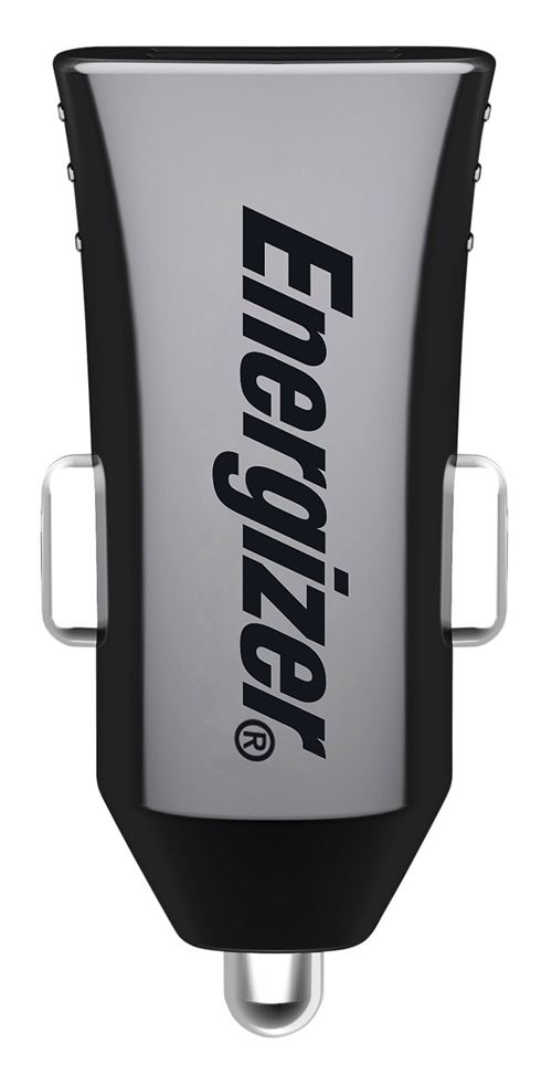 Energizer chargeur de voiture double USB 12/24V 2.4A noir