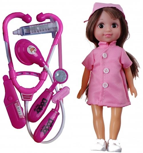Jonotoys poupée bébé docteur Plina26 cm rose