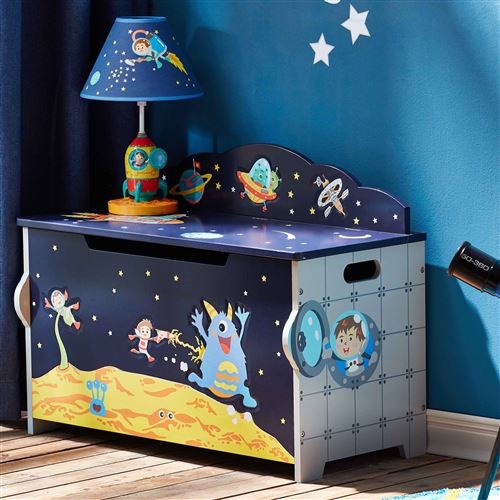 Fantasy Fields par Teamson Outer Space Boîte de rangement en bois pour enfants Toy Box TD-12219A