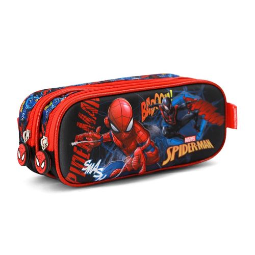 Karactermania Spiderman Smash-3D Double Pencil Case Trousses, 22 cm, Bleu (Blue)