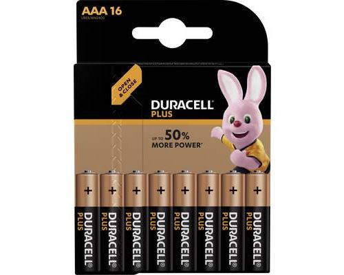 Pile LR3 (AAA) alcaline(s) Duracell Plus Power 1.5 V 16 pc(s)