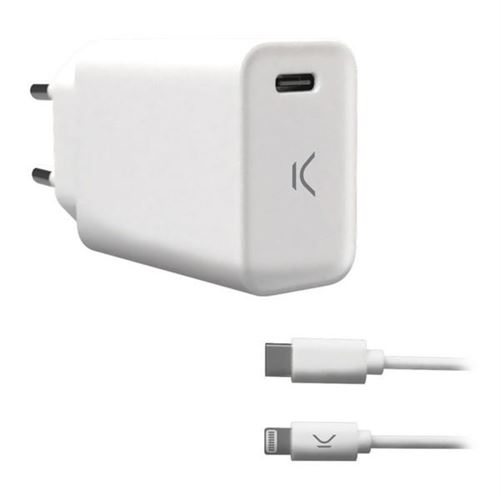 Chargeur mural MFI 18W Blanc