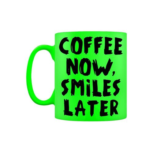 Grindstore - Tasse COFFEE NOW SMILES LATER (Taille unique) (Vert) - UTGR303