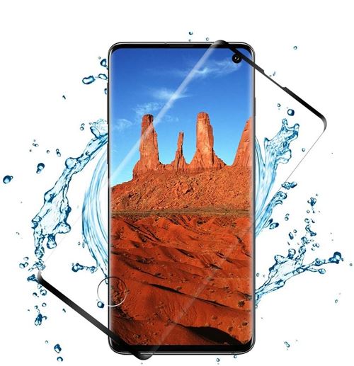 Film Protection Incurvé Pour Samsung Galaxy S10 Avec Bordures Noir Vshop