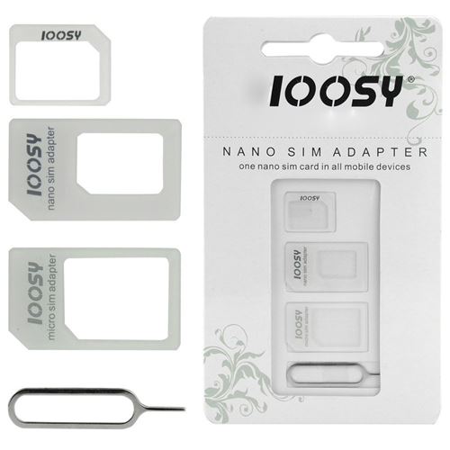 Kit Adaptateur Nano-sim Noosy (3 En 1) Nano, Micro