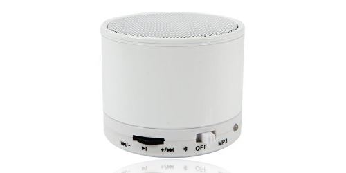 Blanc Mini haut-parleur Bluetooth Speaker Box MP3 Radio TF USB Housse Tablette dans