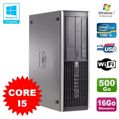 Pc hp compaq elite 8100 sff intel core i5 650 3.2ghz 16go 500go graveur wifi w7