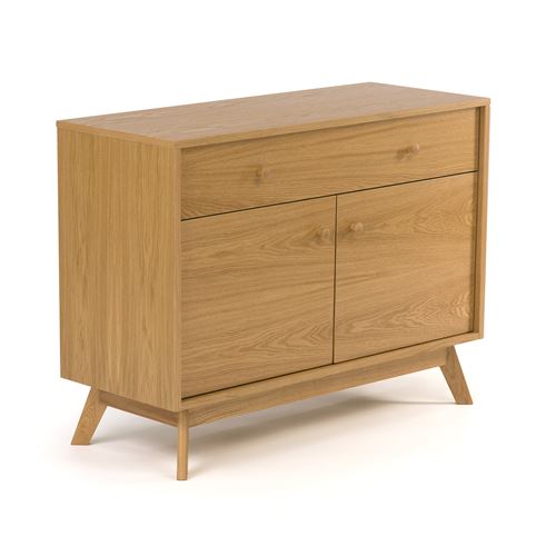 Paris Prix - Buffet 2 Portes & 1 Tiroir kensal 100cm Chêne
