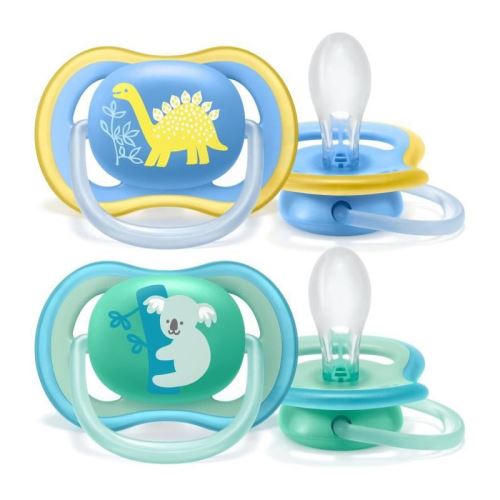 PHILIPS AVENT Lot de 2 sucettes Ultra air - 18 mois et + - Bleu et vert