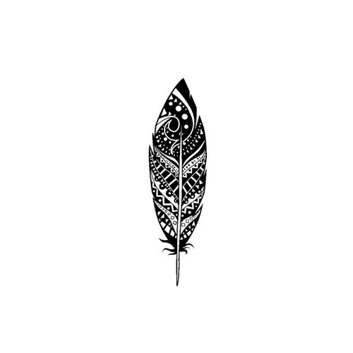 Tampon bois Plume décorative 7,5 x 2,6 cm - Artemio