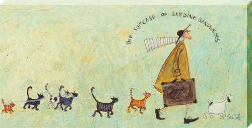 Sam Toft imprimée The Suitcase of Sardine Sandwiches 30 x 60 cm
