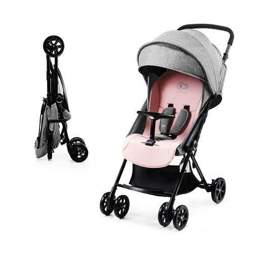 Kinderkraft LITE UP Poussette Canne Bébé, Compacte, Ultra Légère, Pliante, Rose