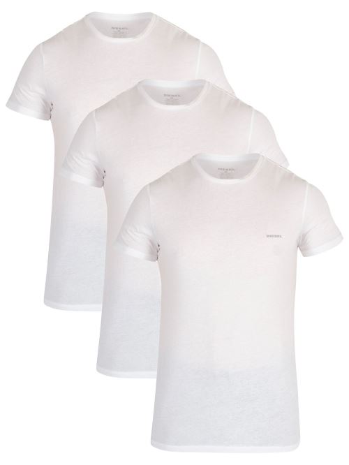 Diesel Homme 3 Paquet Jake Plaine Logo T-shirts, Blanc