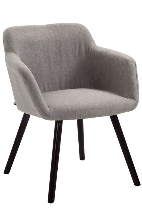 Chaise de salle à manger Debbie tissu , Gris/Café