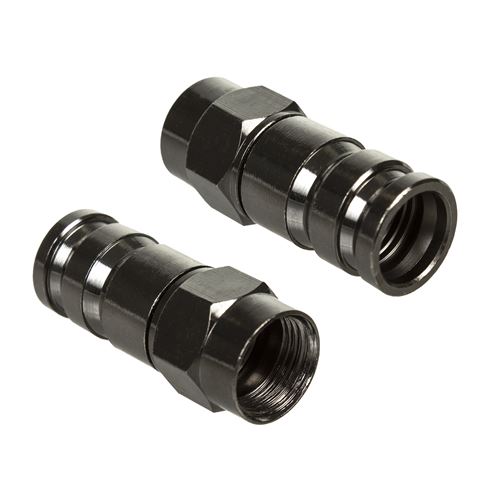 Bouchon de compression RG-6 professionnel noir Maclean MCTV-916