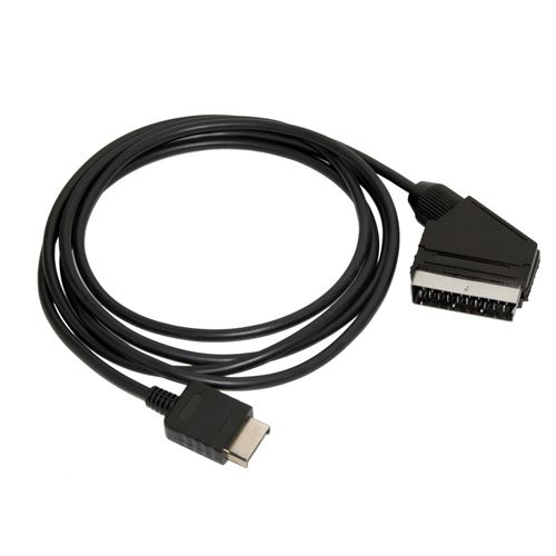 Câble Péritel AV RGB Cordon principal pour PS3 PS2 PS1 Un PAL- noir