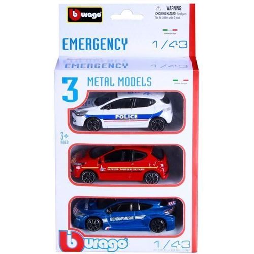 Bbur Pack De 3 Véhicules D'urgence Collection Emergency 1/43 Bburago - Image 1