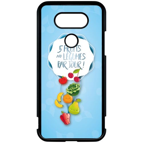 Coque Lg G5 5 Fruits Et Legumes Fond Bleu Pale