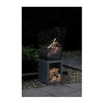 R'elite Vuurschaal vierkant met basis graniet look 979756