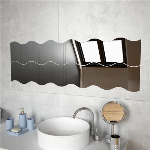 vidaXL Wandspiegels golfvormig 60x18,5 cm glas