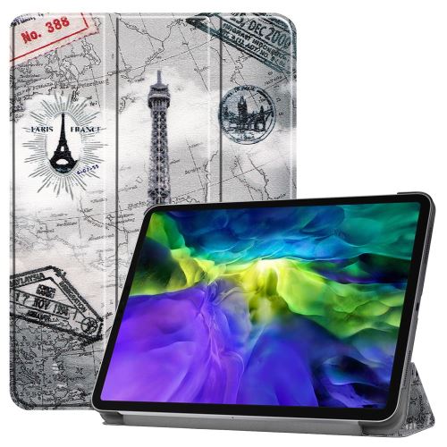 Etui en PU + TPU surface d'impression avec support tri-pliure tour effiel pour votre Apple iPad Pro 11 pouces (2020)