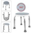 Tabouret de Douche Jeobest Rotatif rond réglable en Hauteur -Bleu clair