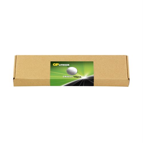 10 piles CR2025 (CR2025e) 3 volts GP Batteries [piles bouton au lithium]