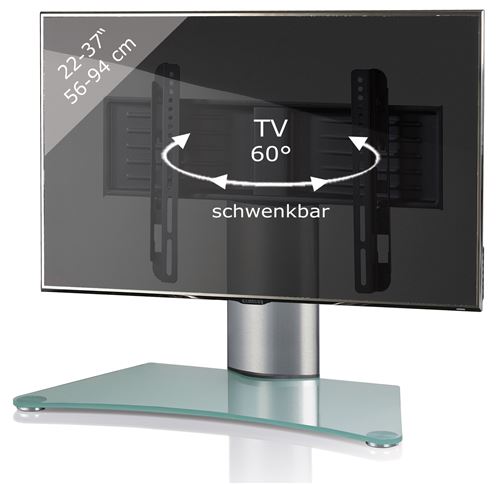 VCM Support TV Table, Stand Windoxa Mini Verre givré