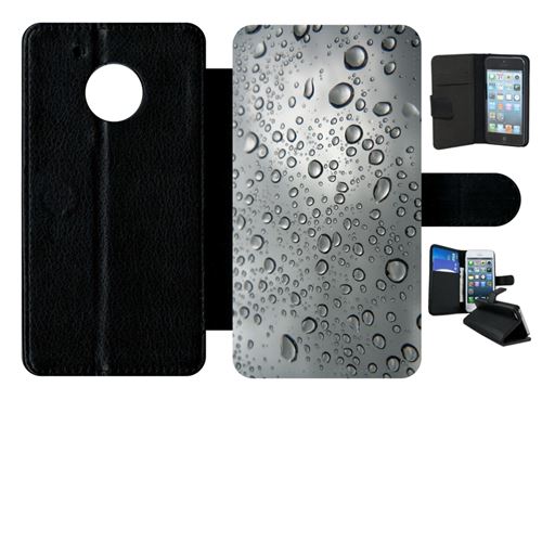 Etui à rabat motorola moto g5 texture eau de pluie