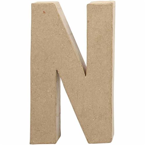 Creotime papier mâché lettre N 20,5 cm