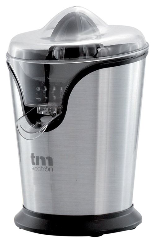 TM Electron – Presse-agrumes électrique de agrumes avec système anti-goutte, 100 W, acier inoxydable [classe d'efficacité énergétique a] gris