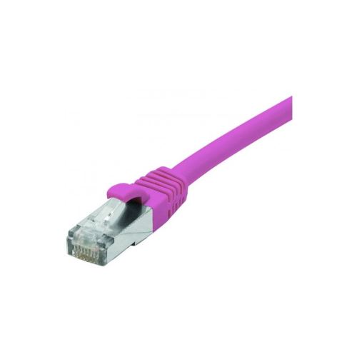 Cordon RJ45 catégorie 6 F/UTP LSOH snagless rose - 0,3 m