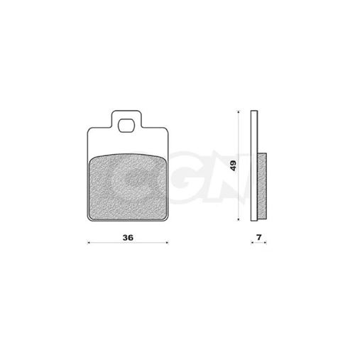 Plaquette frein 05 newfren av adapt. zip/et2/4 lx2/4 mp3/vespa/ar nrg/stalker (pr)