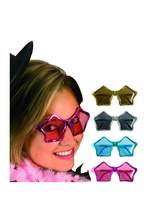 Lunettes Star Métallisée 4 Couleurs Différentes Uv400 - Argent - Taille Unique