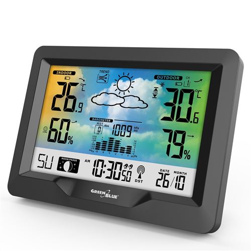 Station m&eacute;t&eacute;orologique sans fil DCF GreenBlue GB540