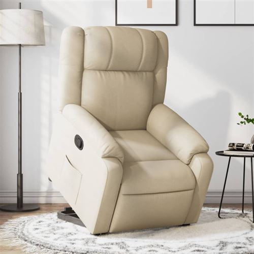 Non Communiqué Crème Vidaxl Fauteuil De Relaxation Inclinable Tissu