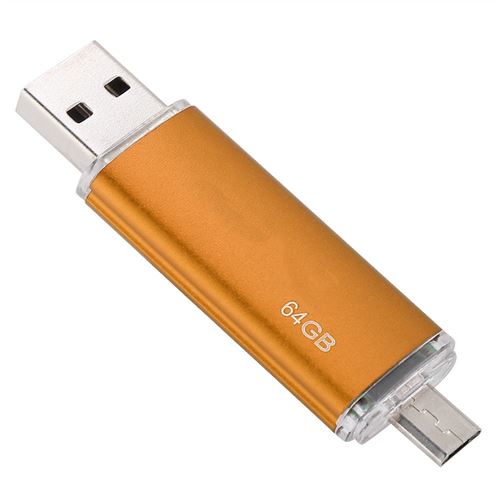 Générique Clé Usb 2.0 Usb 2.0 Haute Vitesse Pour Lecteur Flash Usb Otg Haute Vitesse Portable À Double Usage (64G) - Image 1
