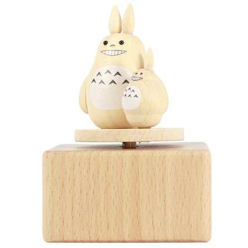 Boîte à musique en bois rotative - Totoro