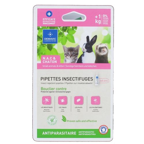 Demavic 2 Pipettes insectifuges pour Chat
