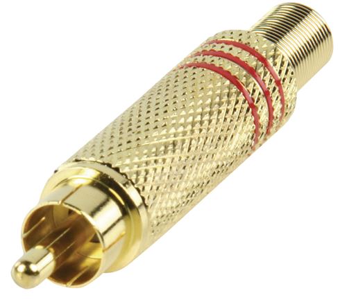 Valueline Cc-011r Rca Plug Rouge Doré