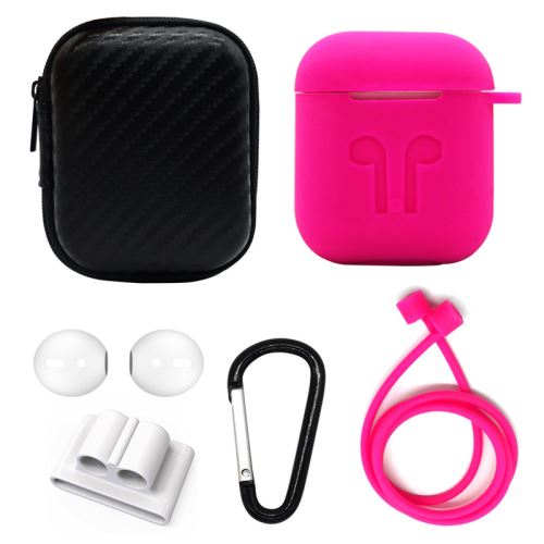 Coque en silicone WISETONY antichoc pour Apple AirPods - Rose
