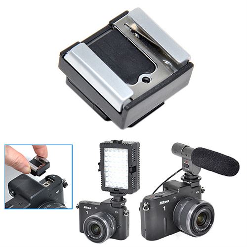 Adaptateur Griffe pour Nikon 1 V1 pour Lampe Torche Microphone AS-N1000