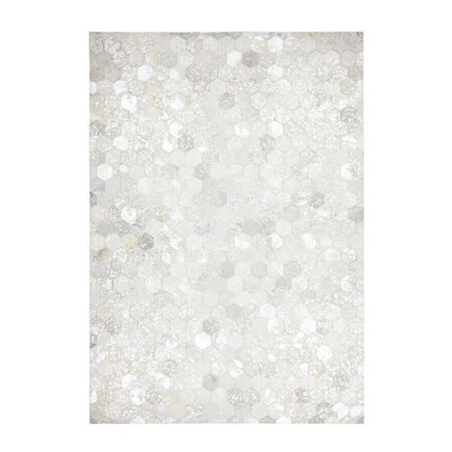 Paris Prix Gris Tapis Tissé Effet Métallique "Spark" & Argent 80 X 150 Cm