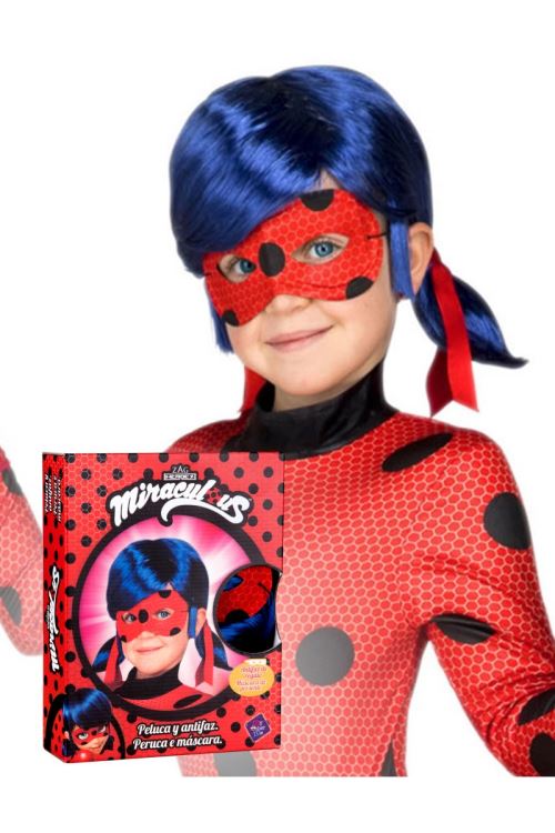 Coffret Perruque Et Masque Enfant Ladybug™ Miraculous™ - Multicolore - Taille Unique